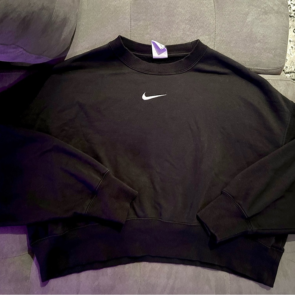 Nike Black Cropped Sweatshirt Size XS